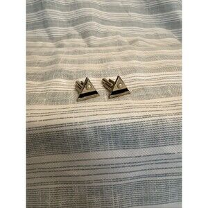Vintage Cufflinks Cuff Links Gold Tone With Pearl Design L#18